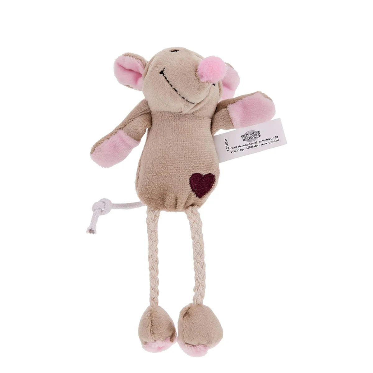 Trixie Mouse Plush Catnip Toy for Cats-11cm-Beige - Zigly