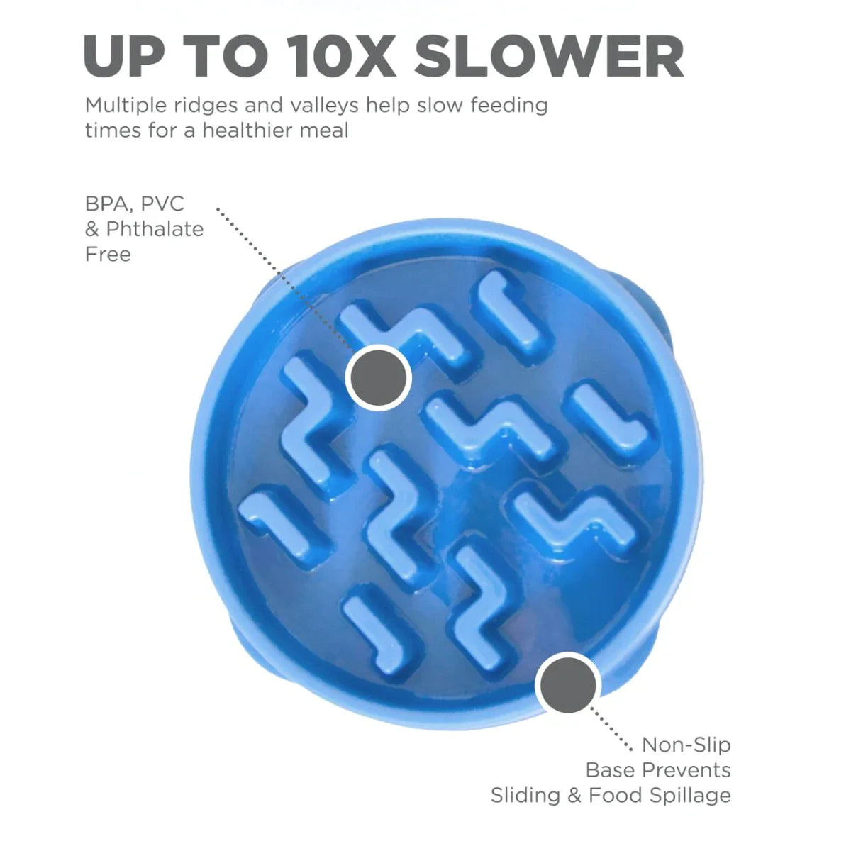 Outward Hound Fun Feeder Slo-Bowl for Dogs - Medium/Mini - 25 cm - Zigly