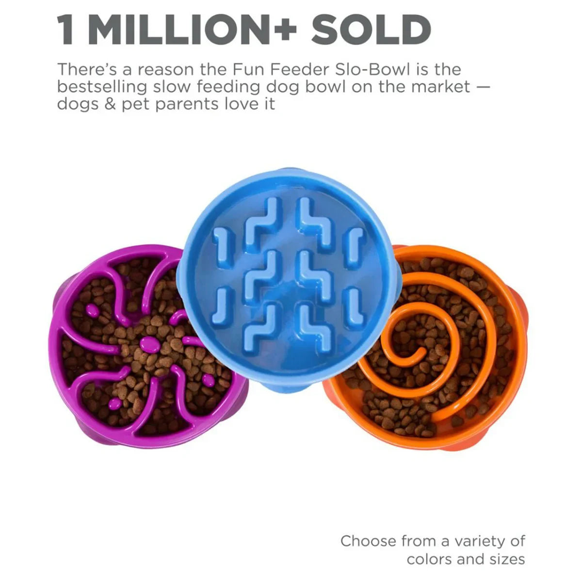 Outward Hound Fun Feeder Slo-Bowl for Dogs - Medium/Mini - 25 cm - Zigly