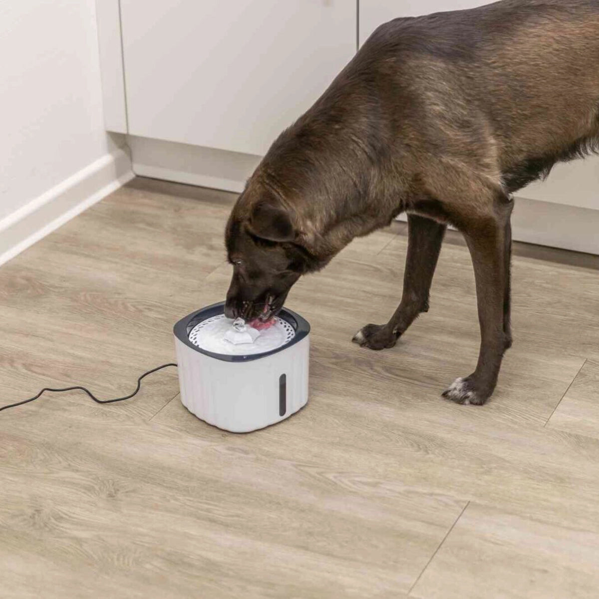 Trixie Drinking Fountain Flower - 2L - 18.5x13x18.5cm - White/Grey