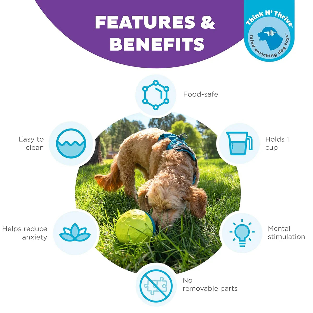 Outward Hound Nina Ottosson Treat Tumble Ball Dog Toy - Large - Zigly