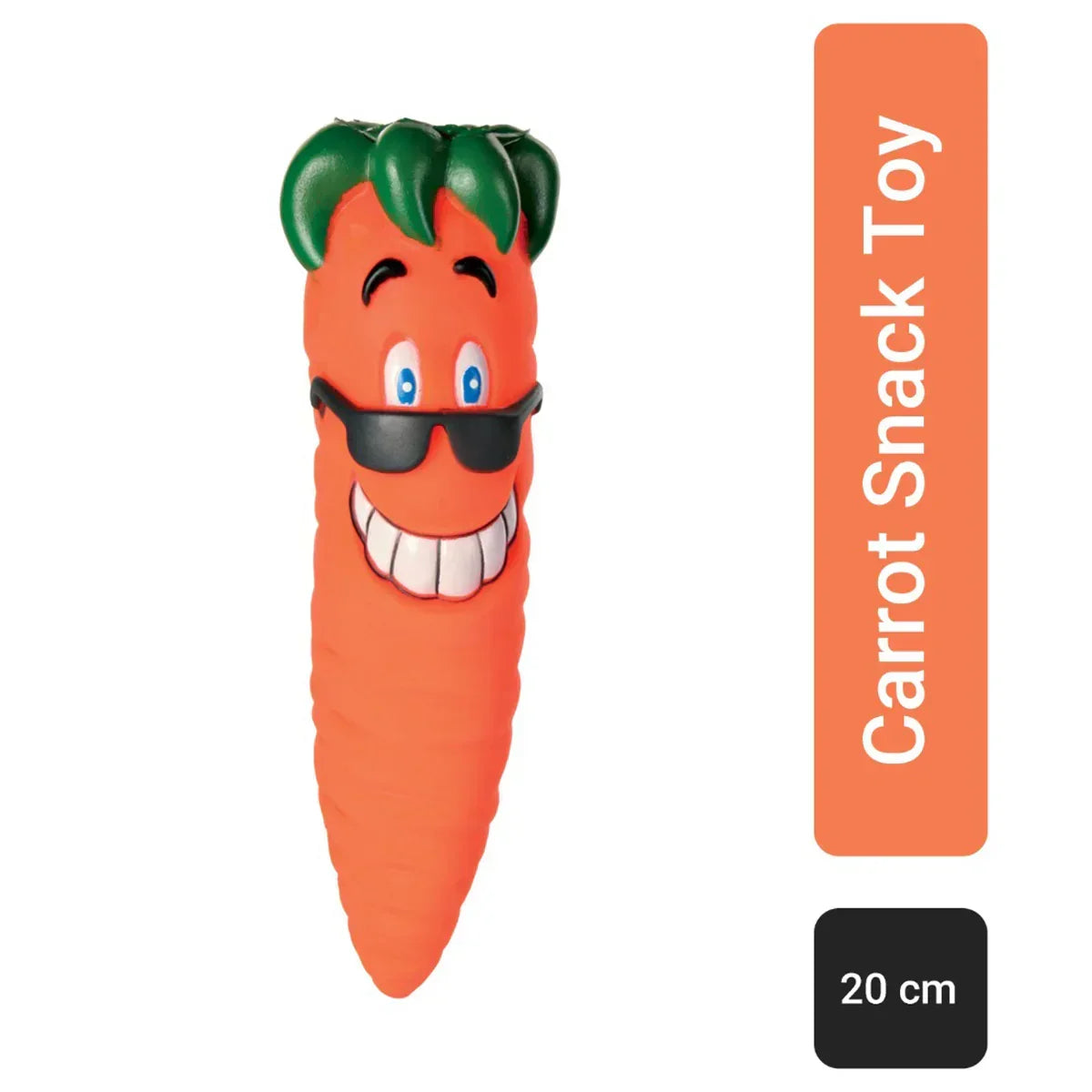 Trixie Carrot Snack-Toy Vinyl Squeaky Dog Toy - 20cm - Zigly