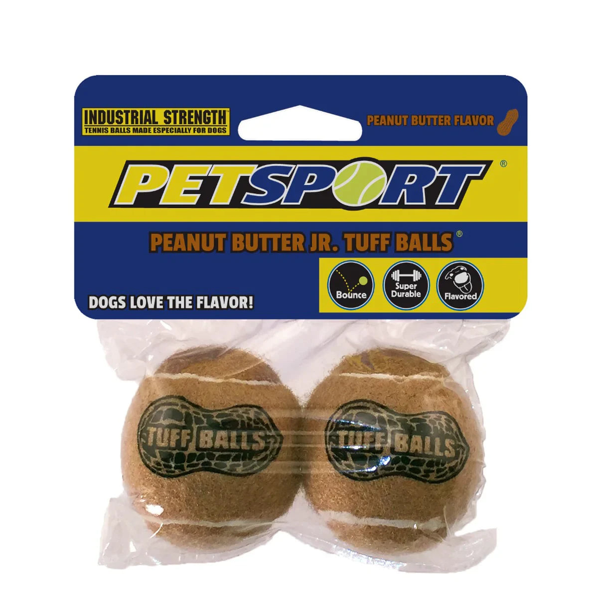 Petsport Peanut Butter Tuff Balls Fetch Dog Toy - 7 cm - Zigly