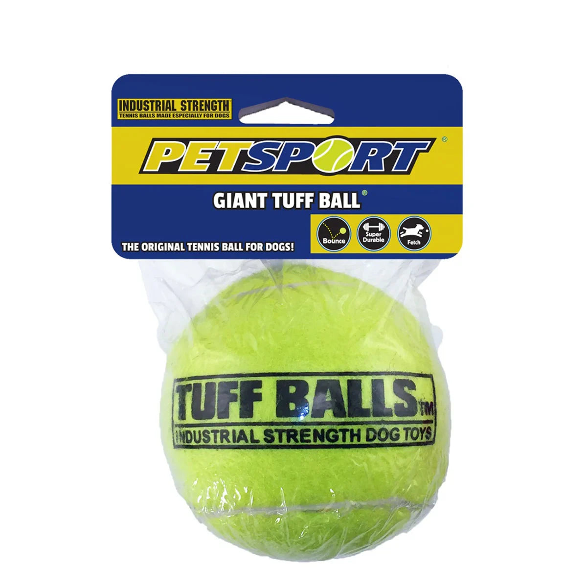 Petsport Giant Tuff Ball Fetch Dog Toy - 11 cm - Zigly