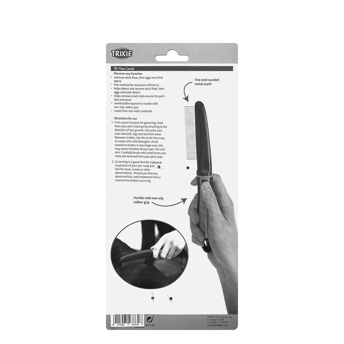 Trixie Flea and Dust Comb For Dog/Cat - 21cm - Zigly