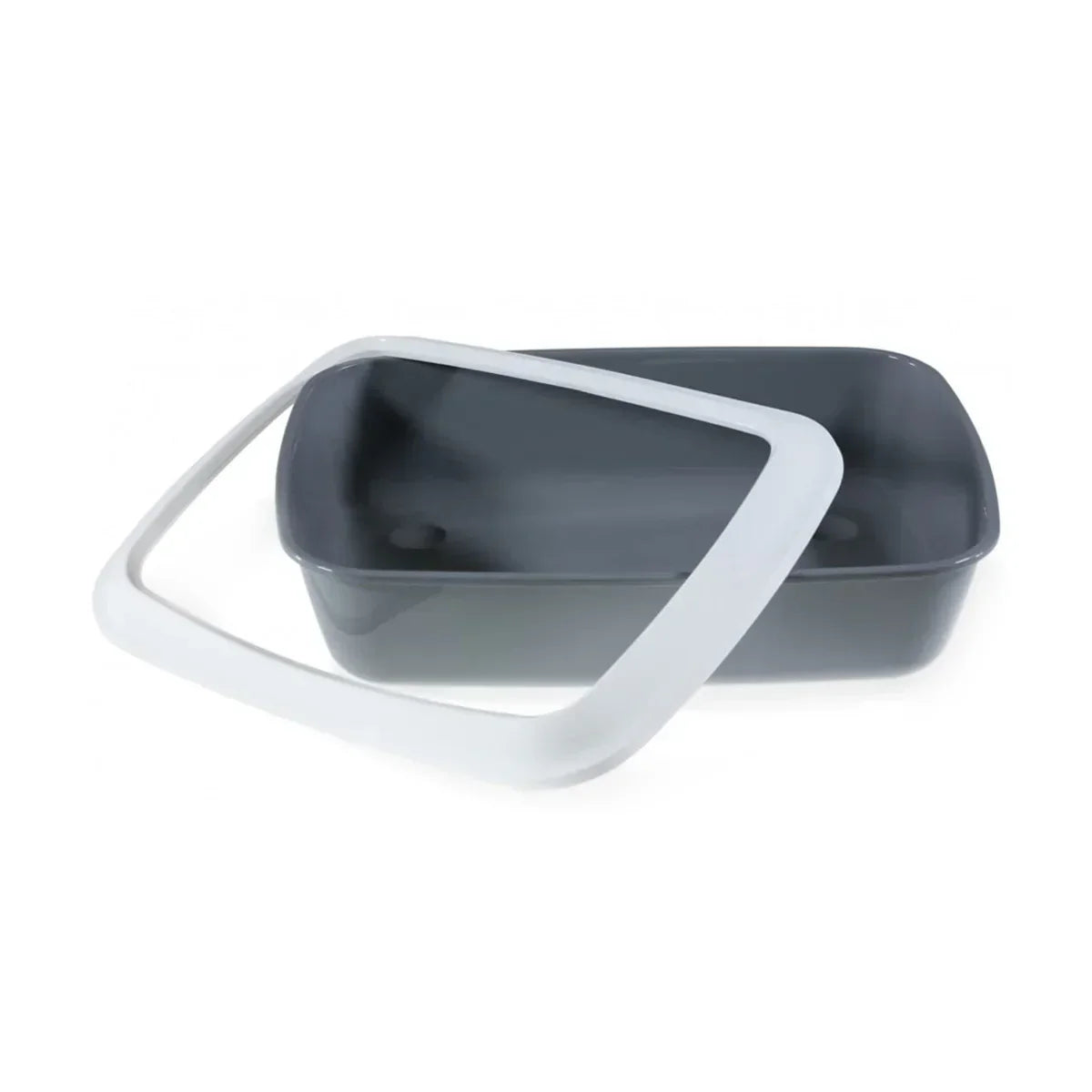 Savic Iriz Cat Litter Tray with Rim Cold Grey - Zigly
