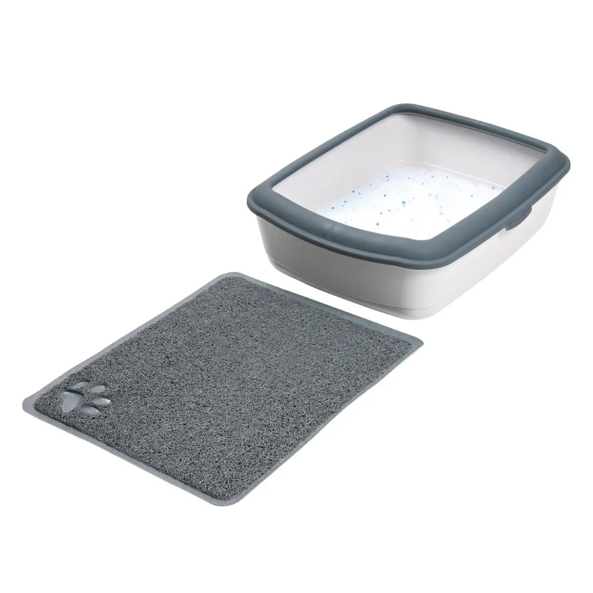 Trixie Cat Litter Tray Mat - Dark Grey - LxB - 45.7 x 38 cm - Zigly
