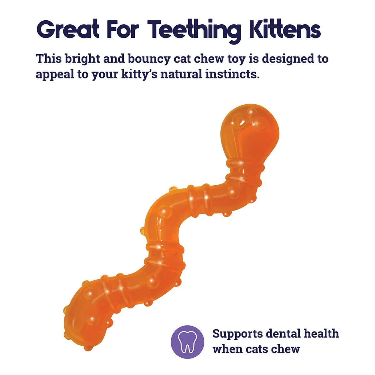 Outward Hound ORKA Kat Wiggle Worm Cat Toy - 9cm - Zigly