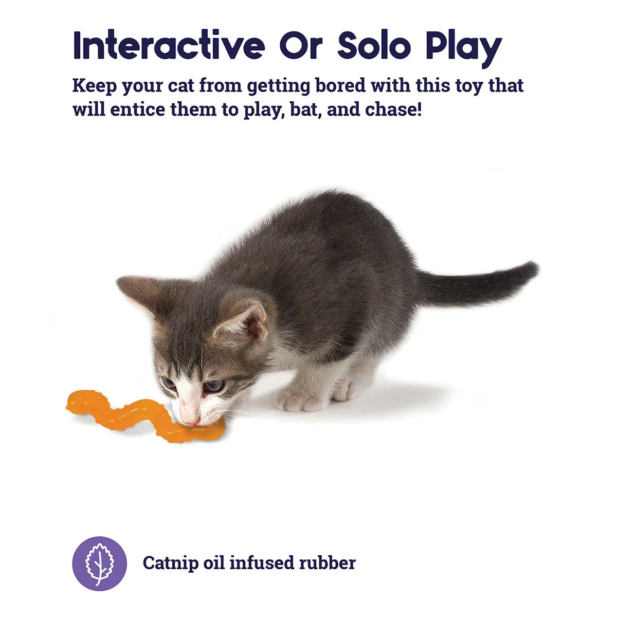 Outward Hound ORKA Kat Wiggle Worm Cat Toy - 9cm - Zigly