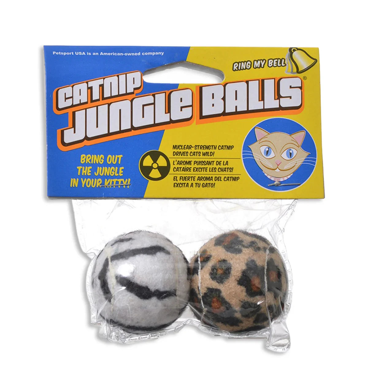 Petsport Catnip Jungle Balls Cat Toy - 2 Balls - 4cm - Zigly