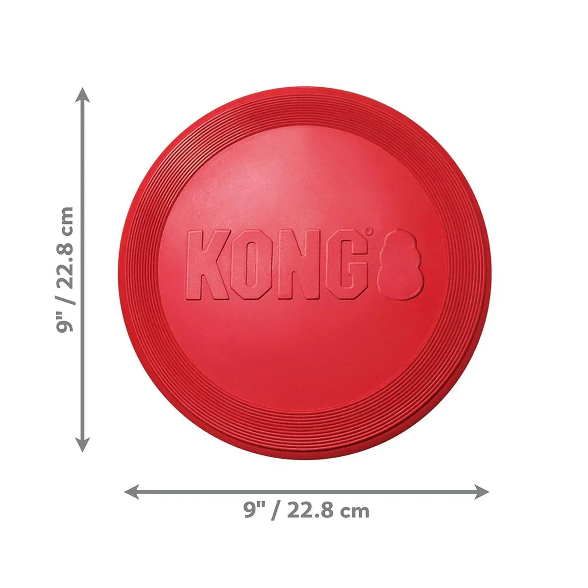 Kong Rubber Flyer Fetch Dog Toy Red Large - Zigly