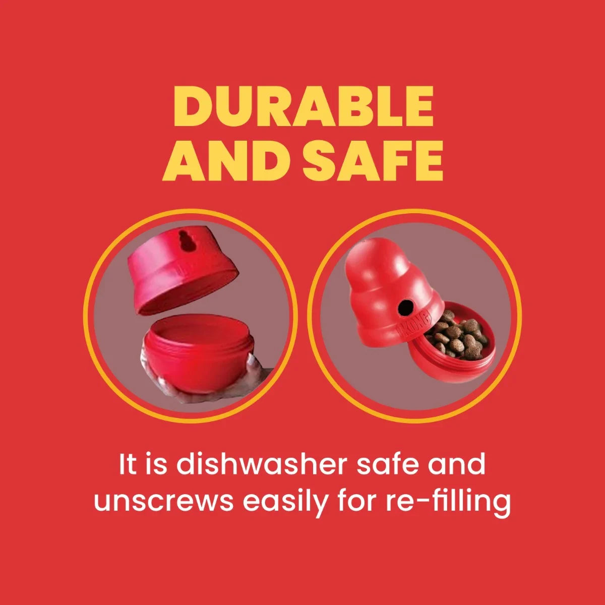 Kong Wobbler Treat Dispensing Interactive Dog Toy - Red - Zigly