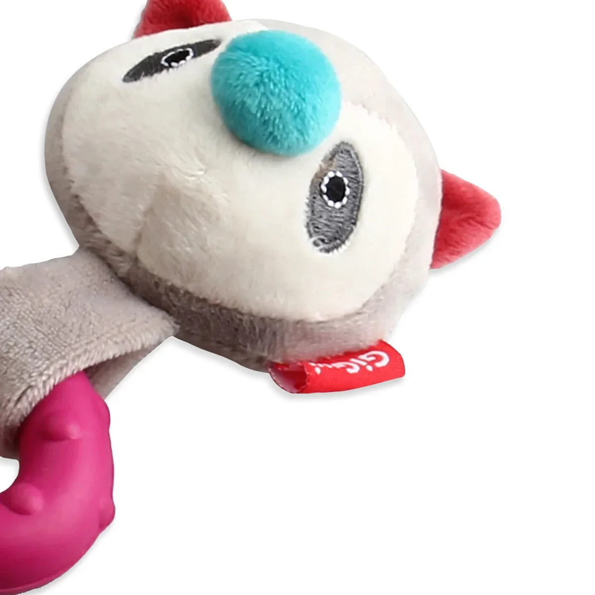 Gigwi Suppa Puppa Coon Squeaker Inside Plush Toy for Small Dog - Pink - Zigly