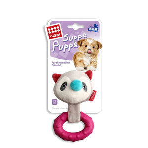 Gigwi Suppa Puppa Coon Squeaker Inside Plush Toy for Small Dog - Pink - Zigly