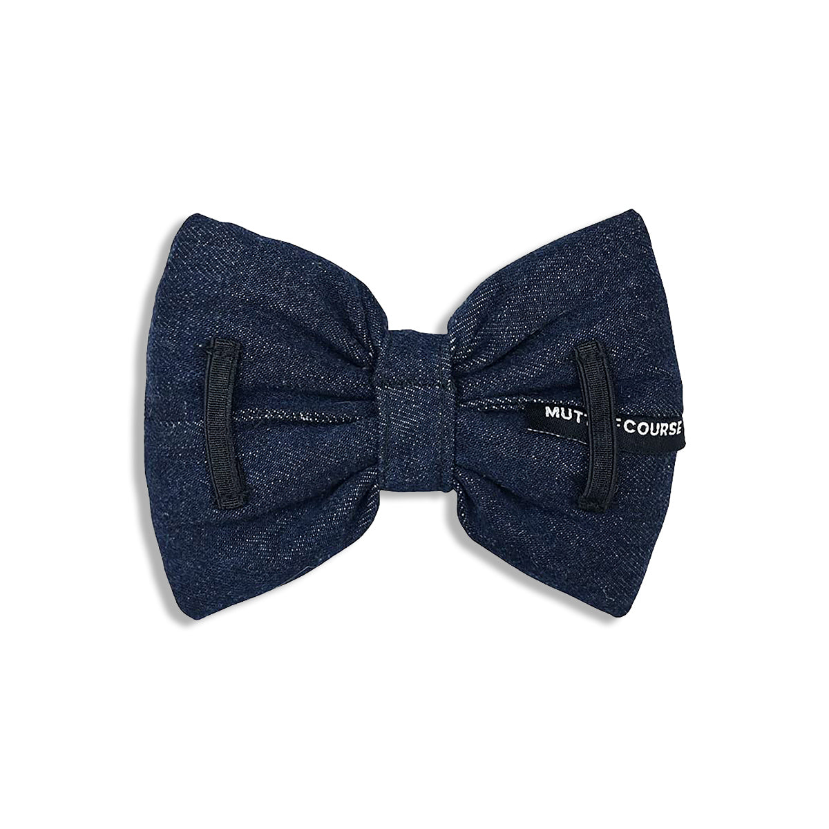 Mutt Of course Denim Dark Blue Bow Tie - Zigly