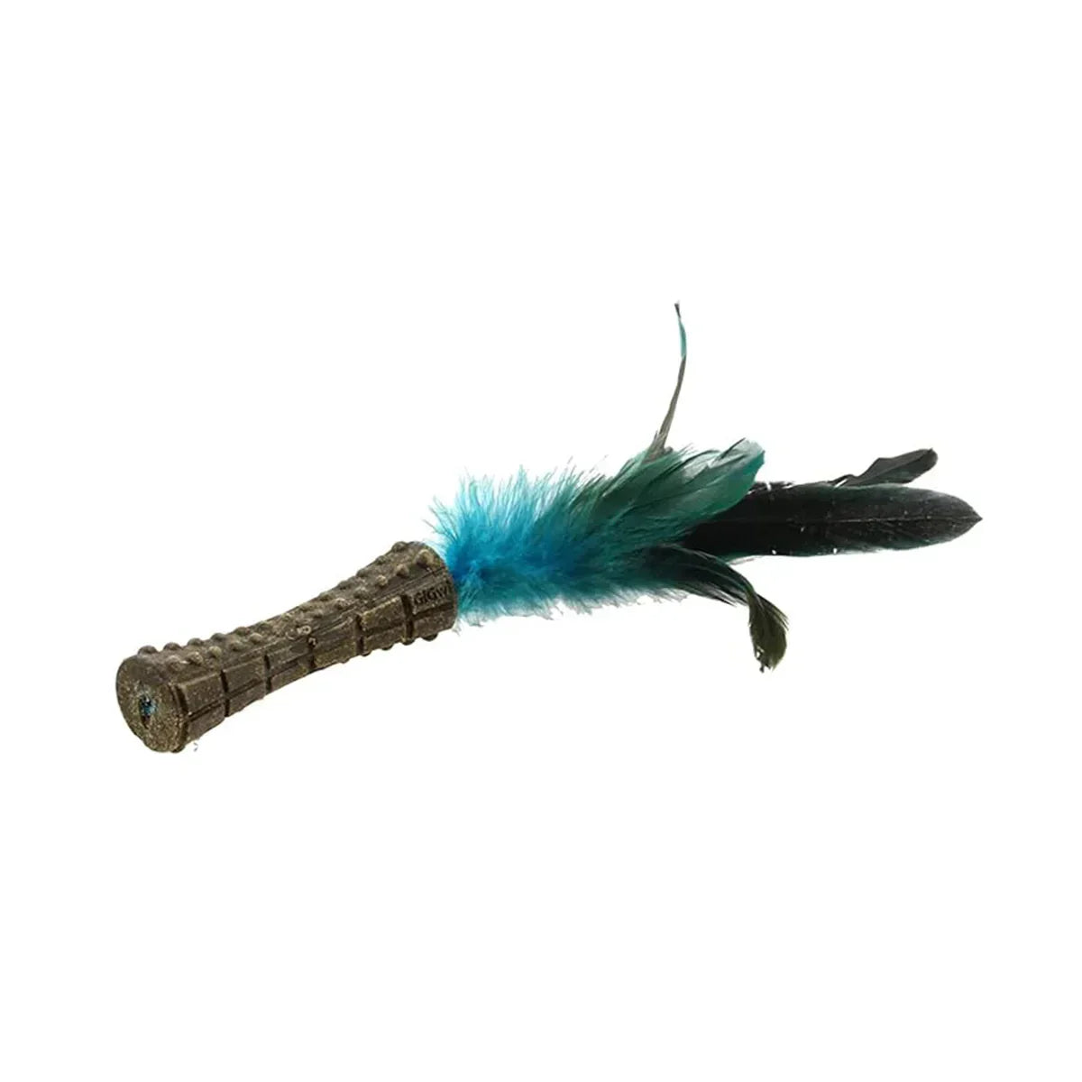 GiGwi Catnip Johnny Stick W/Natural Feather - Green - Zigly
