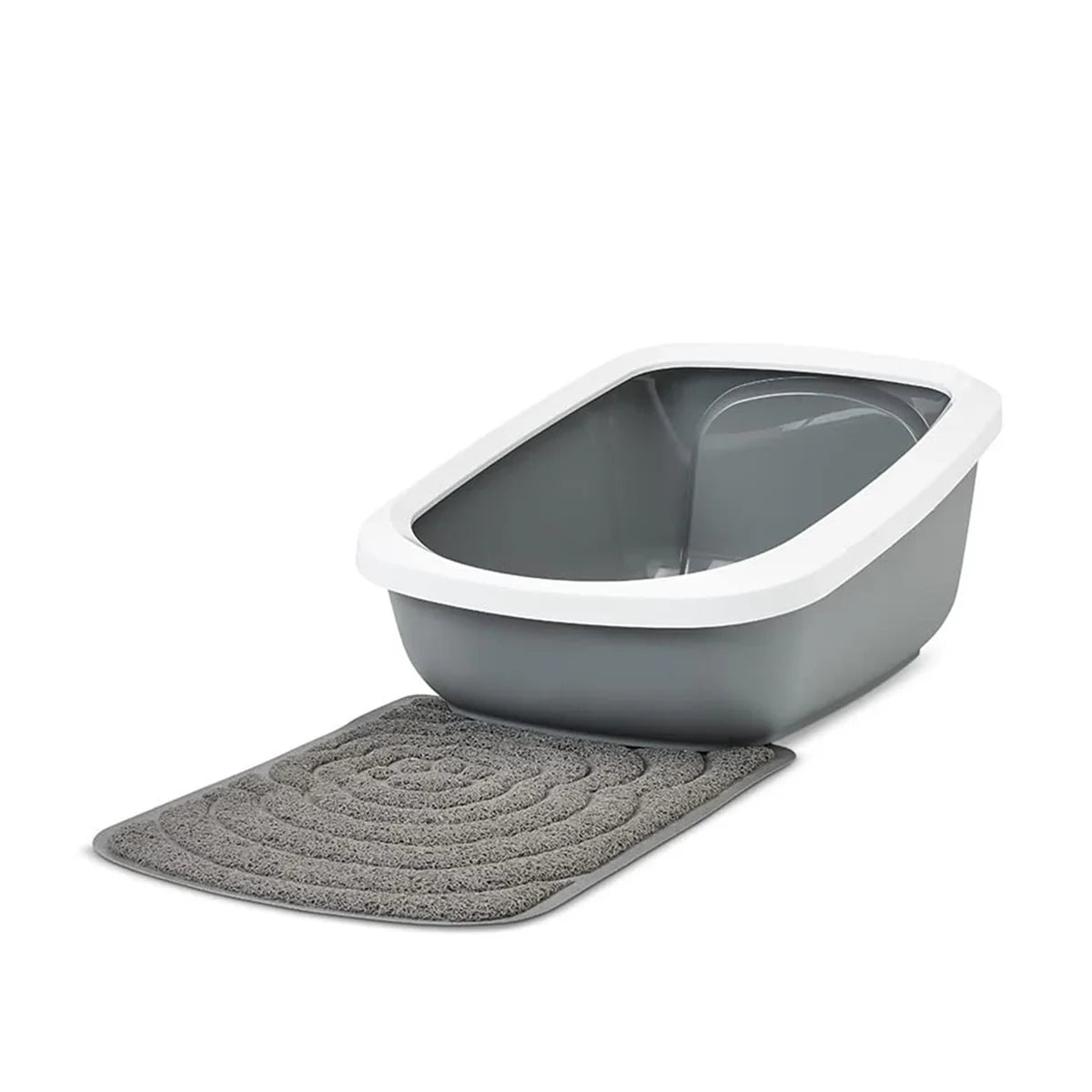 Savic Aseo Jumbo Litter Tray - 68.5 X 48.2 X 27.9cm - Cool Grey - Zigly