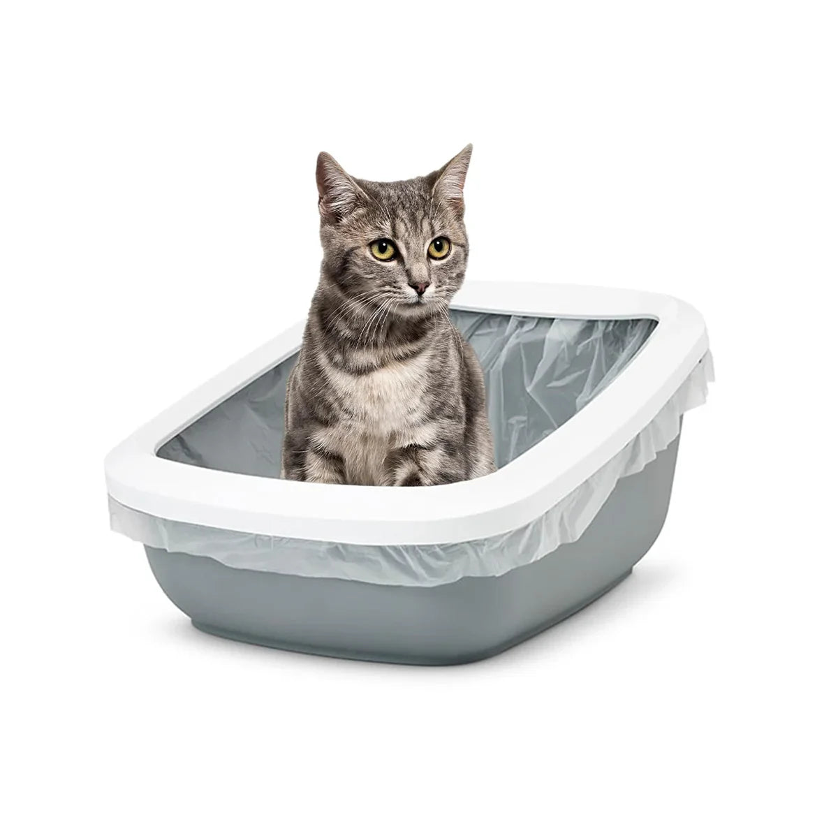Savic Aseo Jumbo Litter Tray - 68.5 X 48.2 X 27.9cm - Cool Grey - Zigly