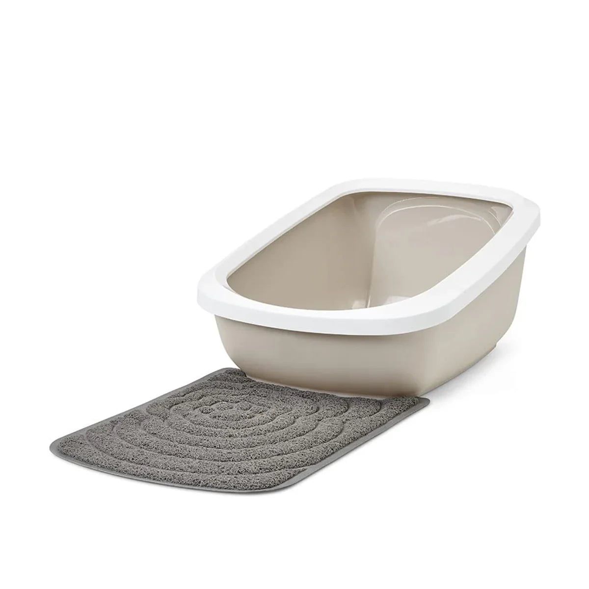 Savic Aseo Jumbo Cat Litter Tray - 27 x 19 x 11 inch - Mocha - Zigly