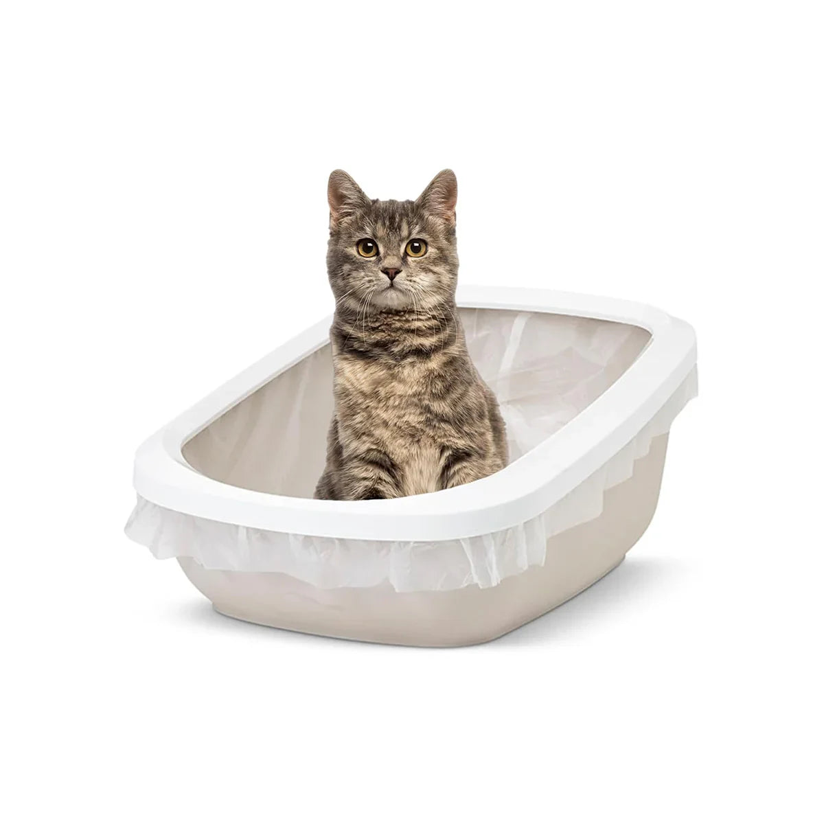 Savic Aseo Jumbo Cat Litter Tray - 27 x 19 x 11 inch - Mocha - Zigly