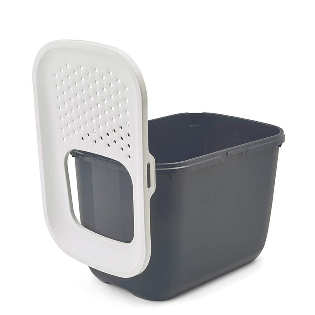 Savic Hop In Modern Cat Litter Tray - Anthracite - 23 x 15.3 x 15.5 inch - Zigly