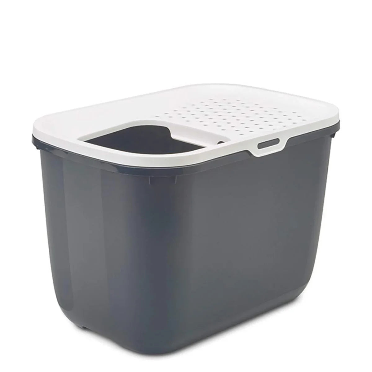 Savic Hop In Modern Cat Litter Tray - Anthracite - 23 x 15.3 x 15.5 inch - Zigly