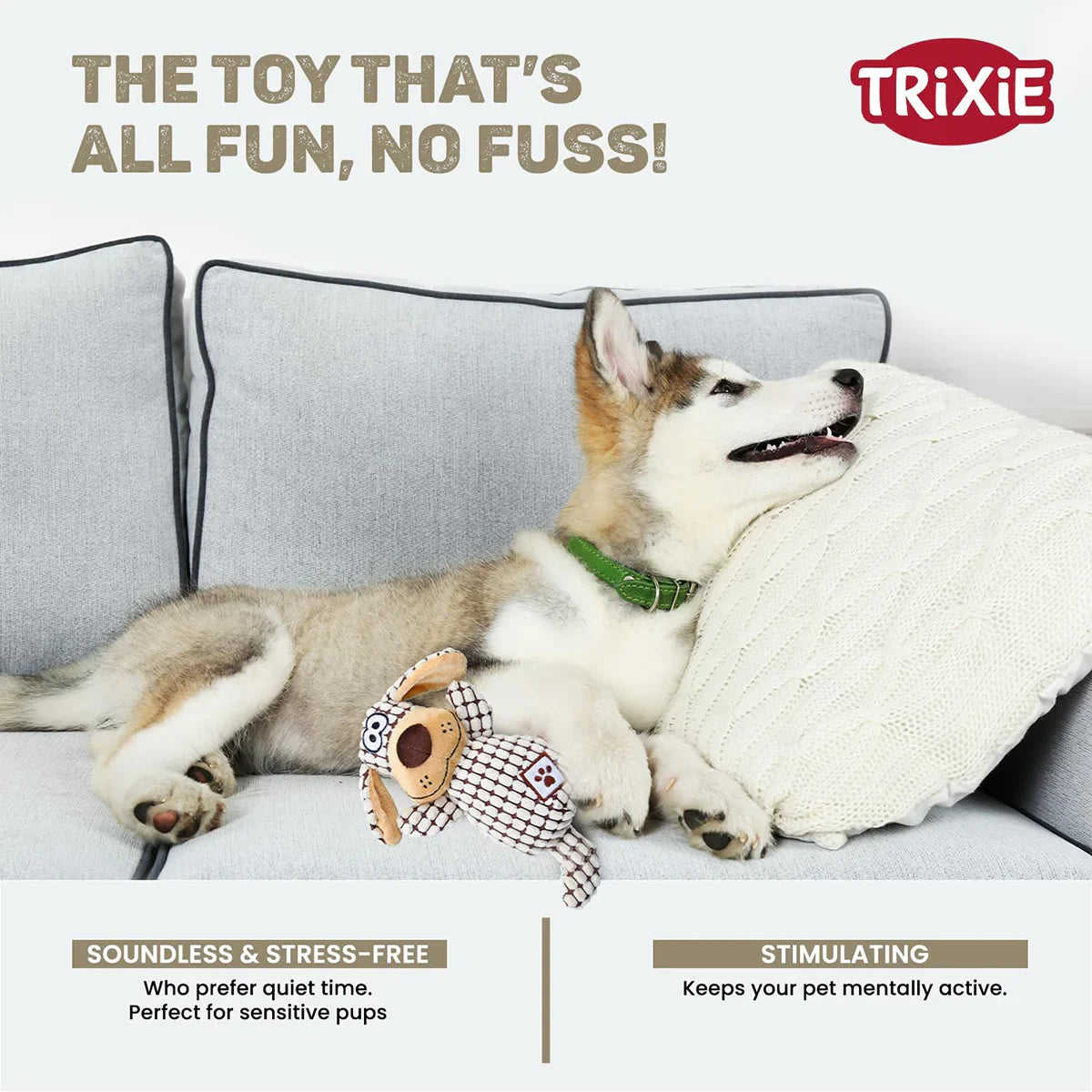 Trixie Dog Soundless Plush Dog Toy - 26 cm - Zigly