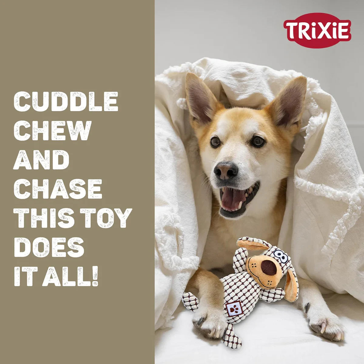 Trixie Dog Soundless Plush Dog Toy - 26 cm - Zigly