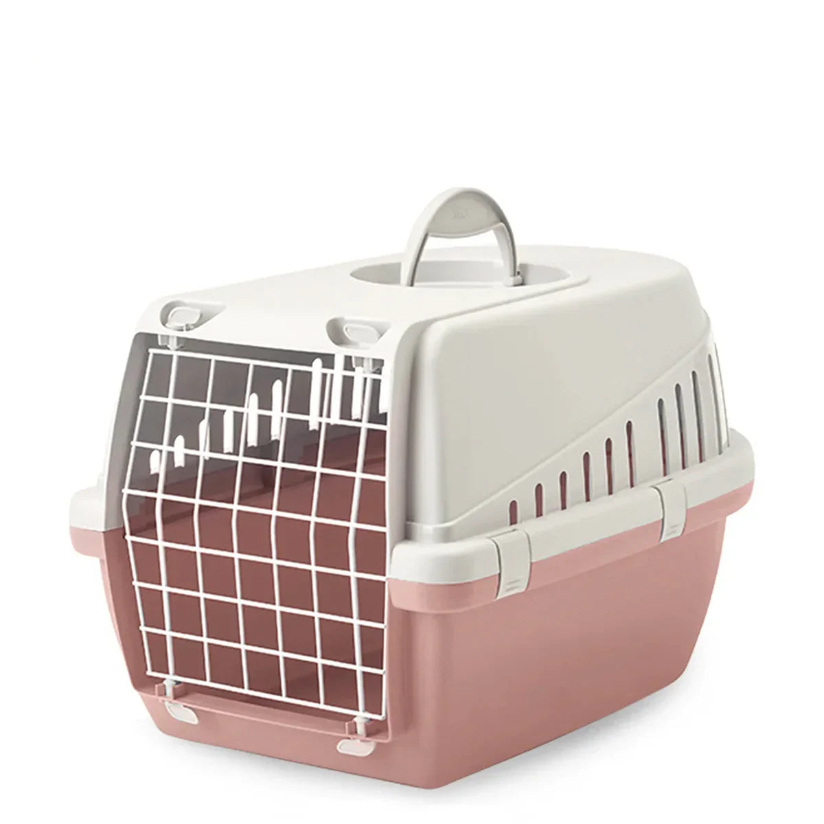 Savic Trotter 2 Pet Carrier Light Grey-Ash Rose - 22 X 15 X 13 inch - Zigly