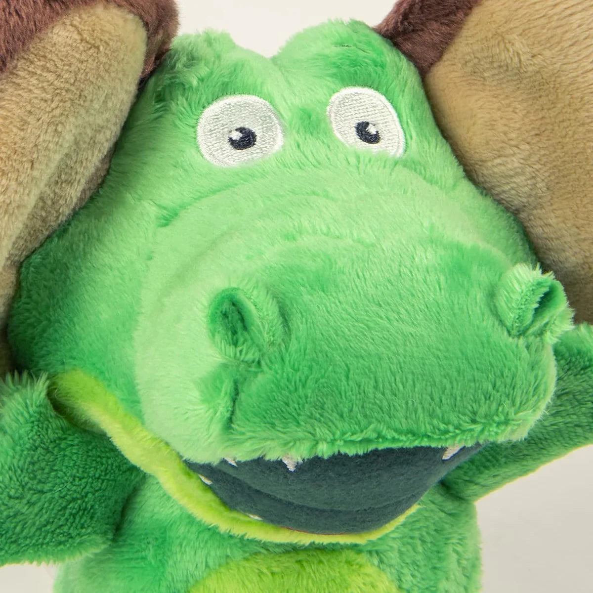 GoDog Silent Squeak Flips Gator Monkey with Chew Guard Technology Durable Plush Dog Toy - Zigly