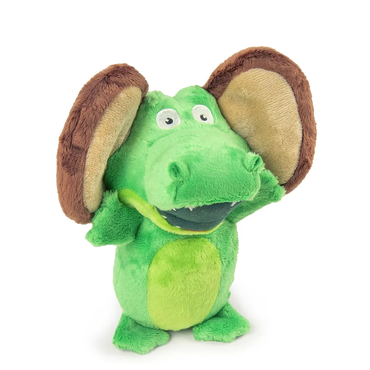 GoDog Silent Squeak Flips Gator Monkey with Chew Guard Technology Durable Plush Dog Toy - Zigly