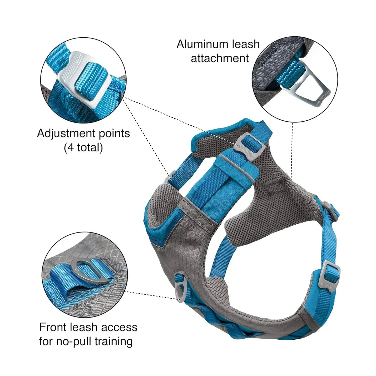 Kurgo Joyful Air Dog Harness - Blue - Zigly