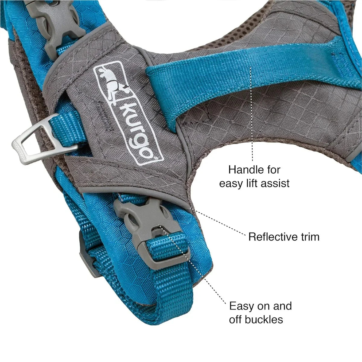 Kurgo Joyful Air Dog Harness - Blue - Zigly