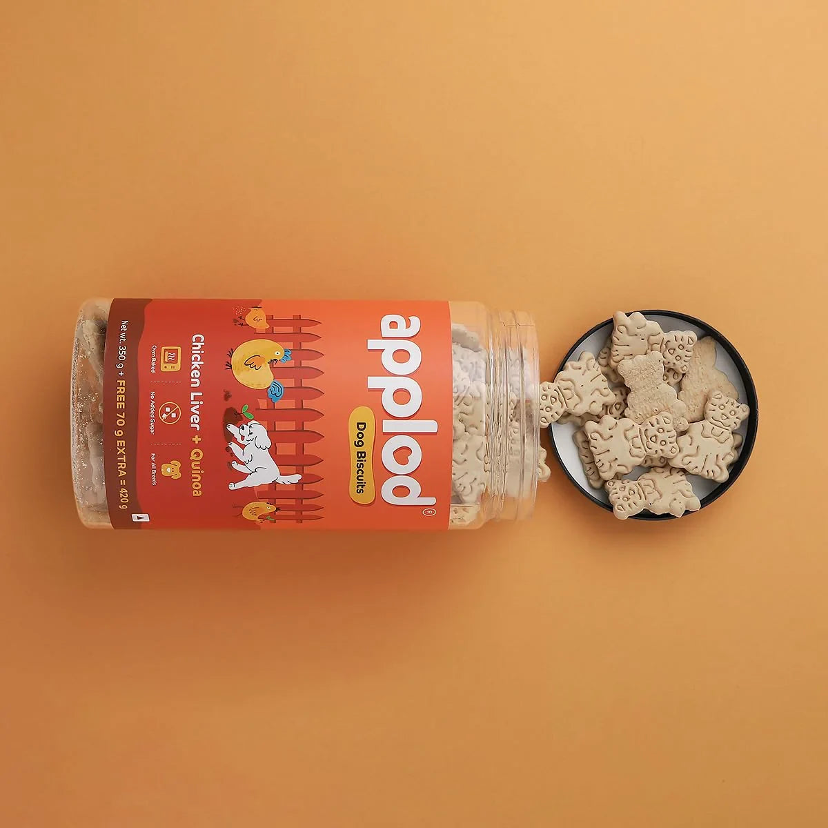 Applod Chicken Liver Dog Biscuit With Quinoa  - Zigly