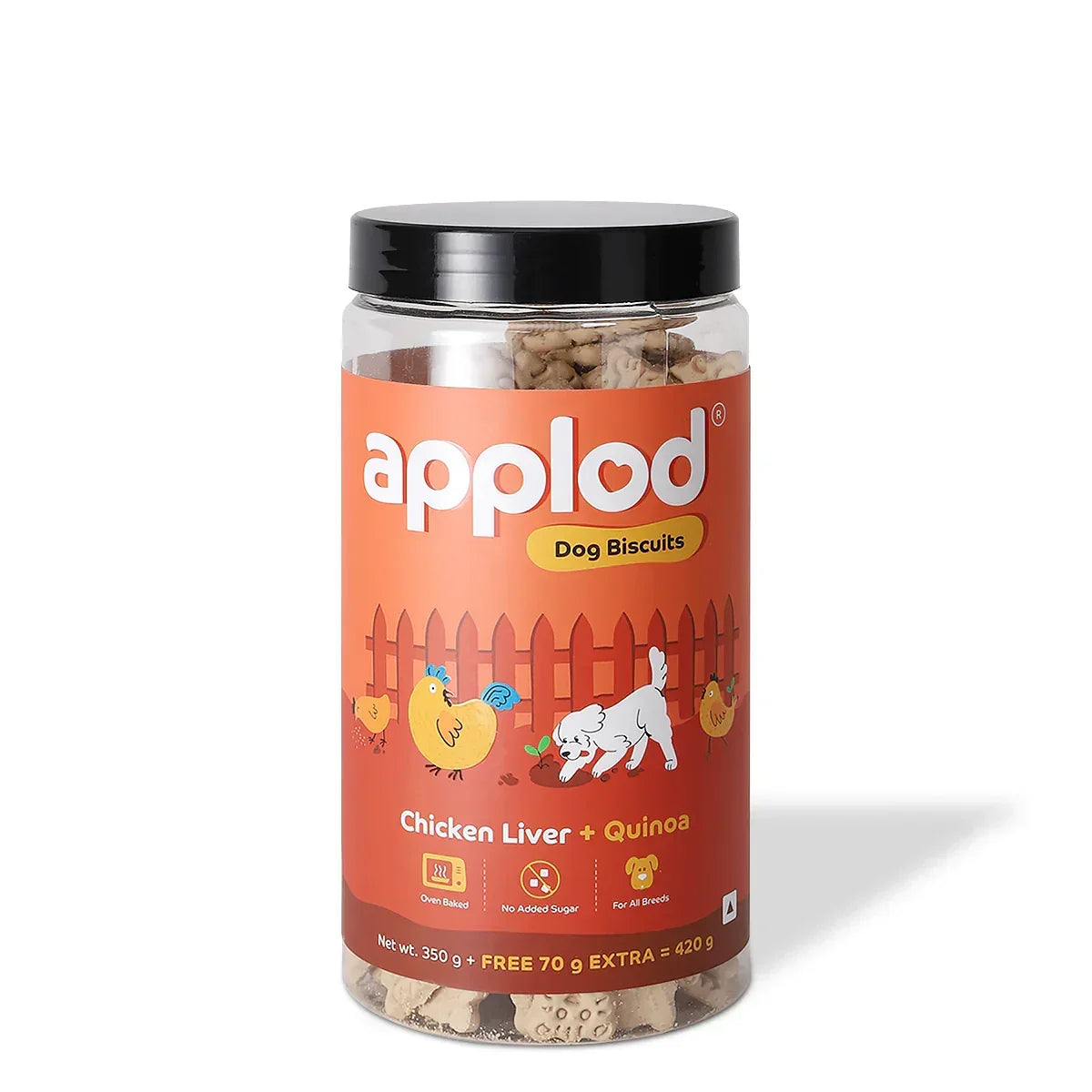 Applod Chicken Liver Dog Biscuit With QuinoaΒ - Zigly