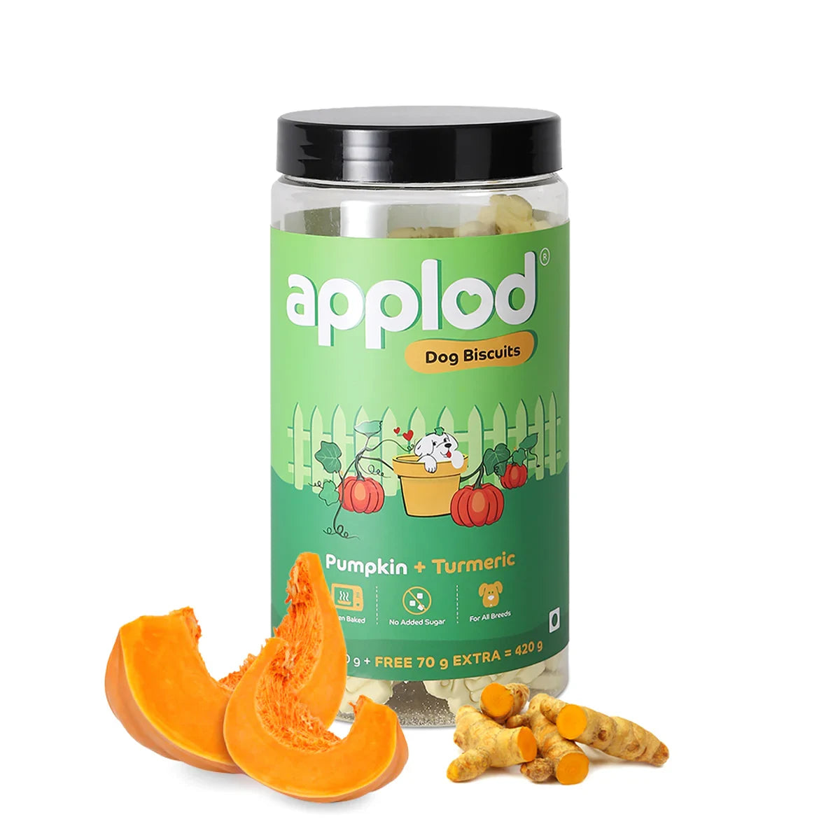 Applod Pumpkin Dog Biscuit with Turmeric - Zigly
