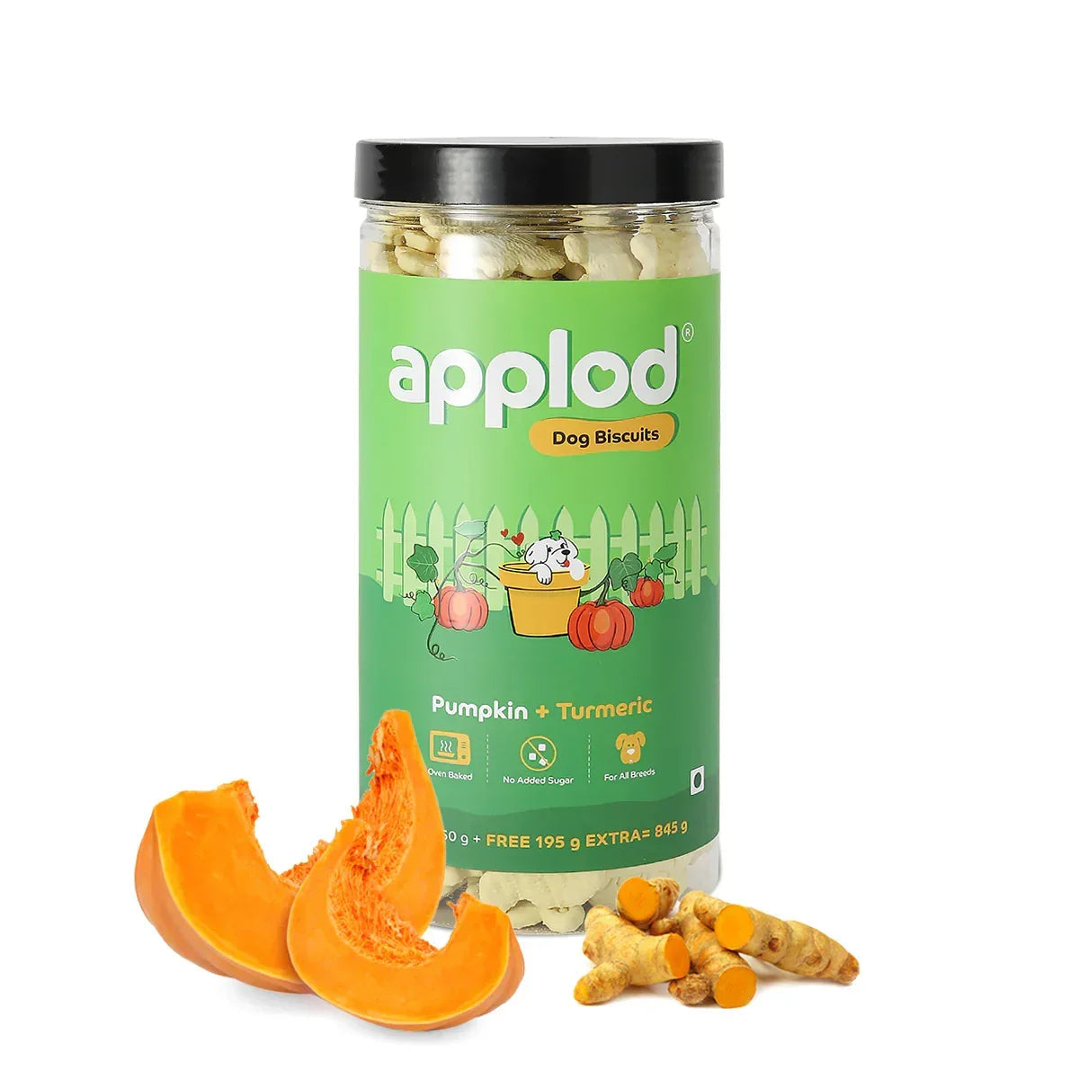 Applod Pumpkin Dog Biscuit with Turmeric - Zigly