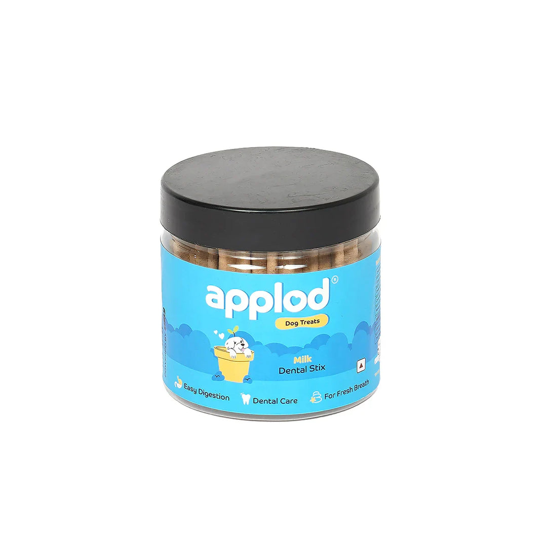 Applod Dental Stix Milk Flavour Dog Treat - 220g - Zigly
