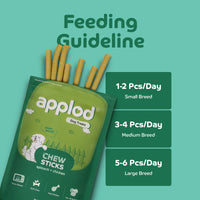 Applod Soft Spinach Chew Sticks Dog Treat - 70g - Zigly