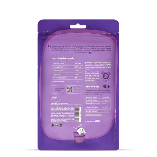 Applod Soft Blueberry Chew Sticks Dog Treat - 70g - Zigly