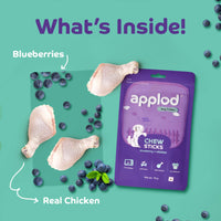 Applod Soft Blueberry Chew Sticks Dog Treat - 70g - Zigly