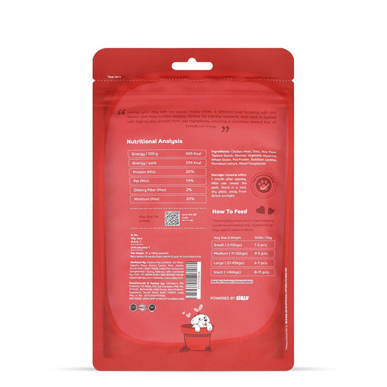 Applod Soft Liver Chew Sticks Dog Treat - 70g - Zigly