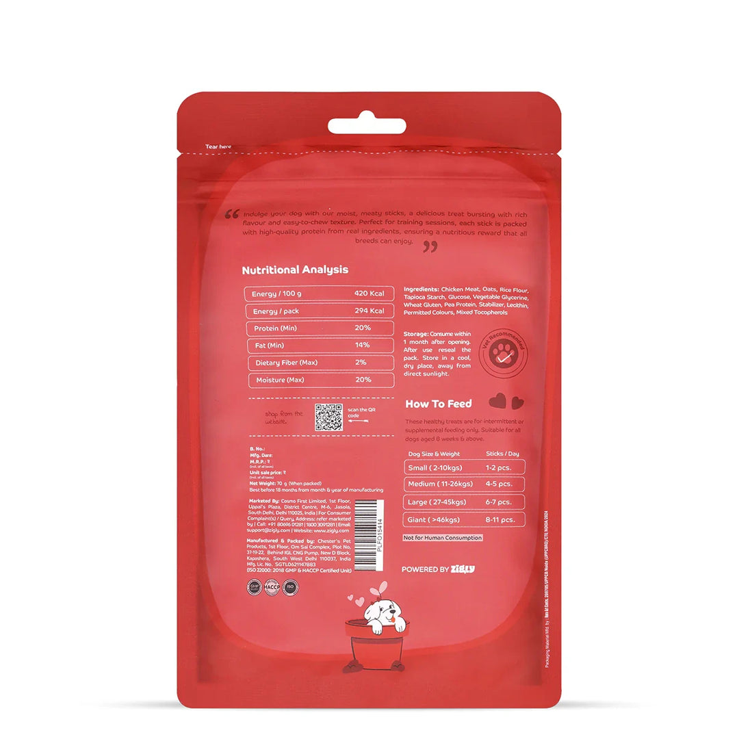 Applod Soft Liver Chew Sticks Dog Treat - 70g - Zigly