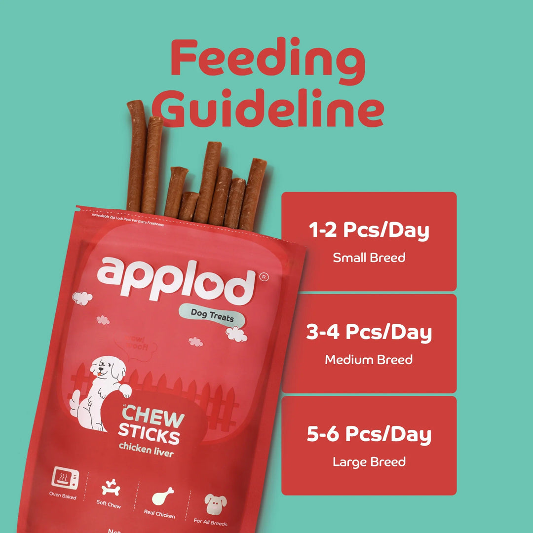 Applod Soft Liver Chew Sticks Dog Treat - 70g - Zigly