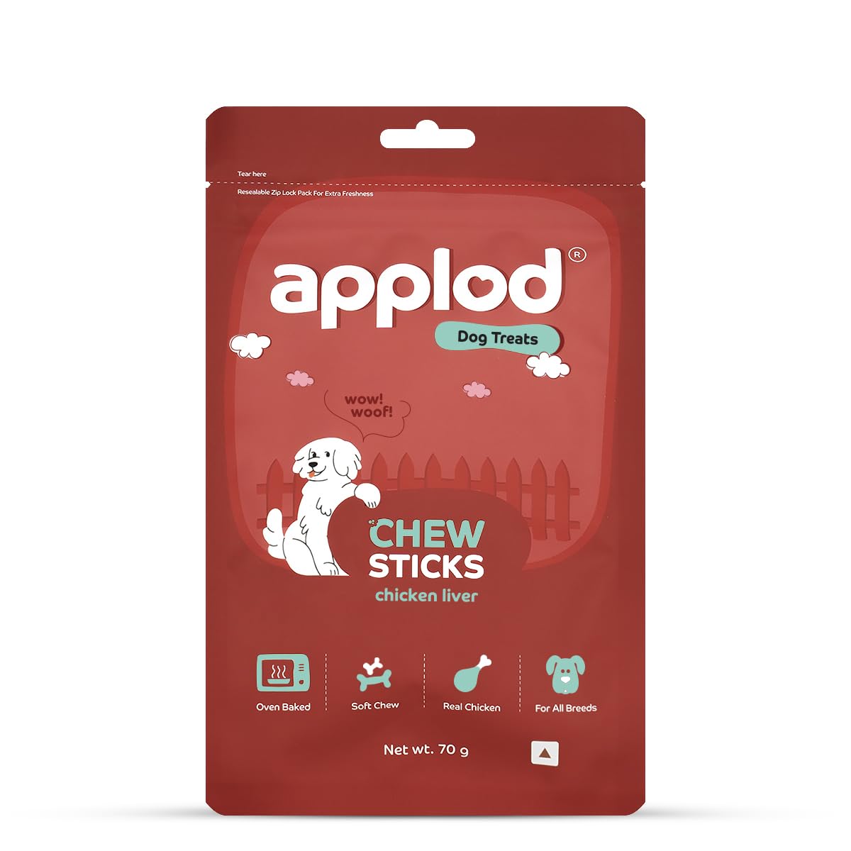 Applod Soft Liver Chew Sticks Dog Treat - 70g