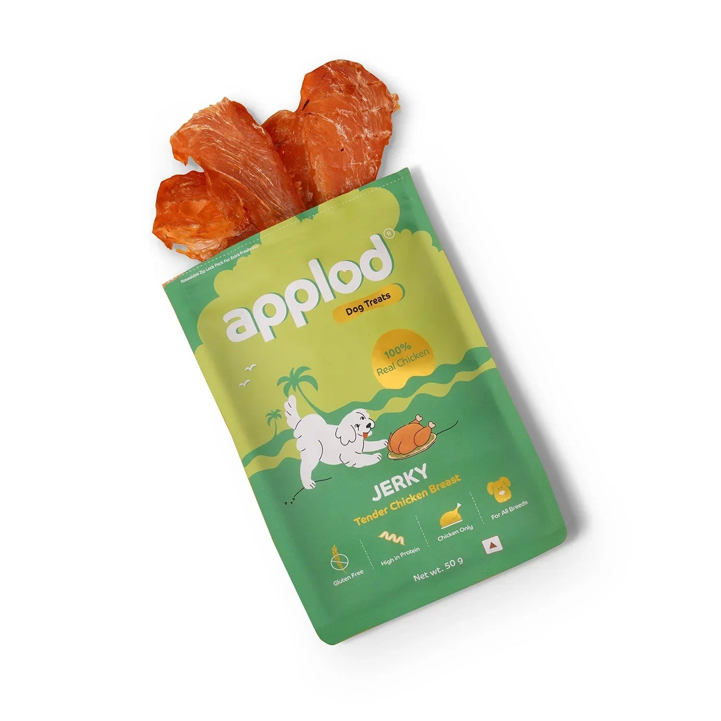 Applod Tender Chicken Breast Dog Treats- 50g - Zigly