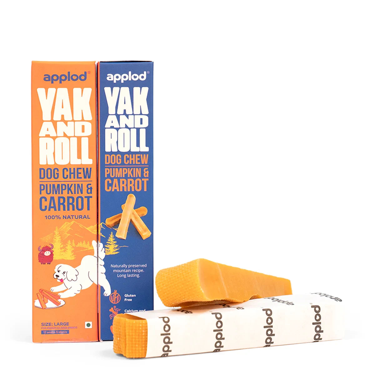 Applod Pumpkin & Carrot Yak Chew for Dogs - Zigly