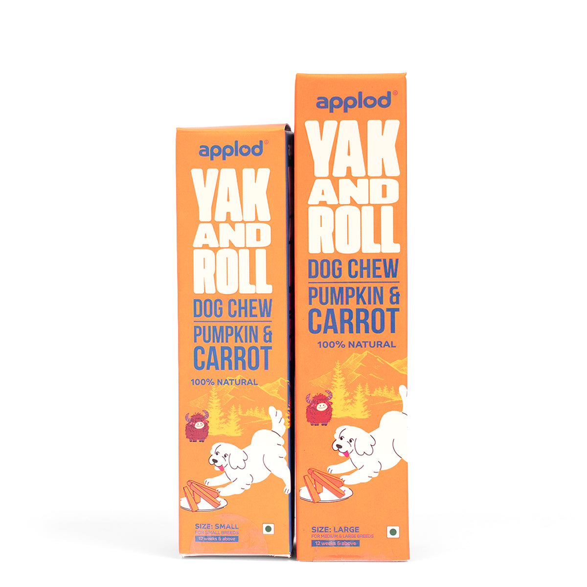 Applod Pumpkin & Carrot Yak Chew for Dogs - Zigly