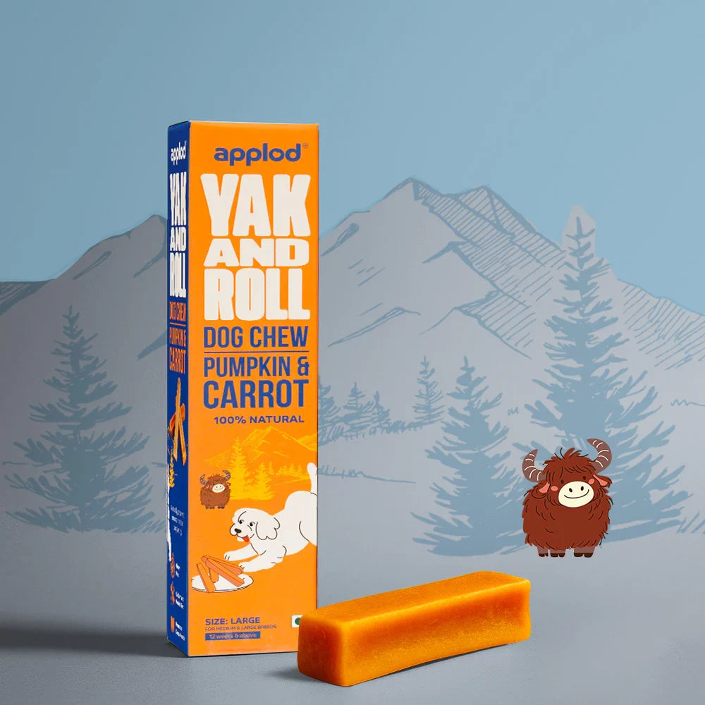 Applod Pumpkin & Carrot Yak Chew for Dogs - Zigly