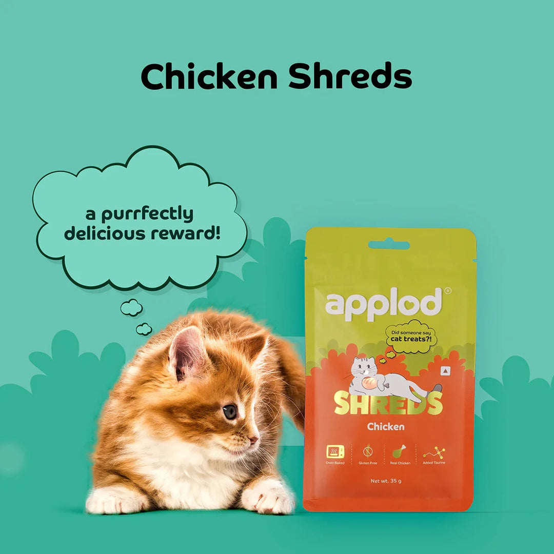 Applod Chicken Shreds Soft Cat Treat - 35g - Zigly